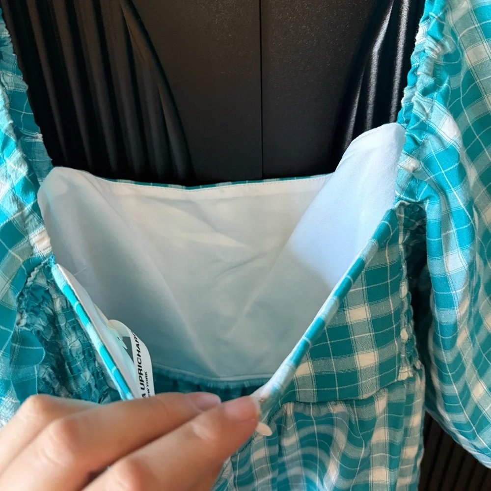 Amanda Uprichard Blue Plaid Mini Dress - Picture 15 of 16